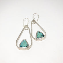 Load image into Gallery viewer, Azurite Queen Earrings : Sterling Silver