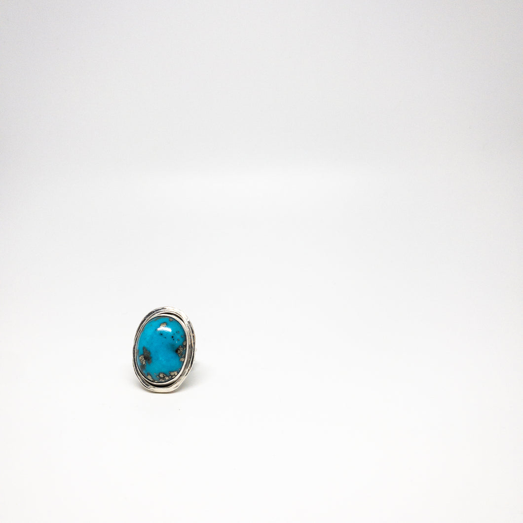 Roman Goddess Ring in Oval: Sterling Silver