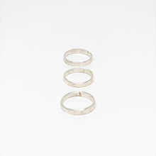 Load image into Gallery viewer, 3 Times Hammered Rings : Sterling Silver
