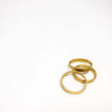 Load image into Gallery viewer, 3 Times Hammered Rings : Brass
