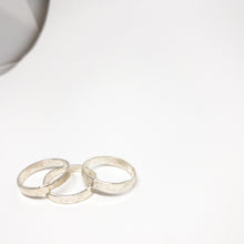 Load image into Gallery viewer, 3 Times Hammered Rings : Sterling Silver
