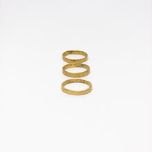 Load image into Gallery viewer, 3 Times Hammered Rings : Brass
