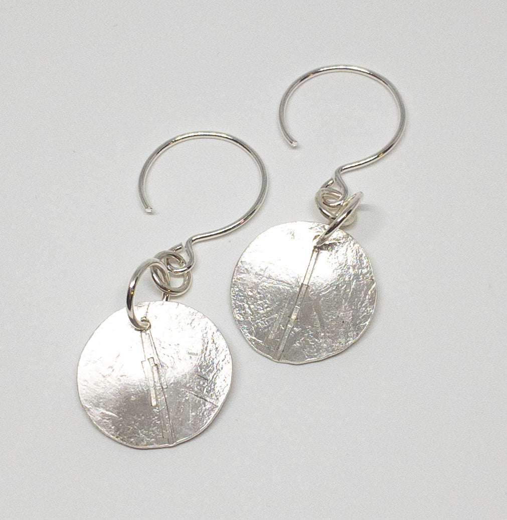 Kanso Disc Earrings - Sterling Silver