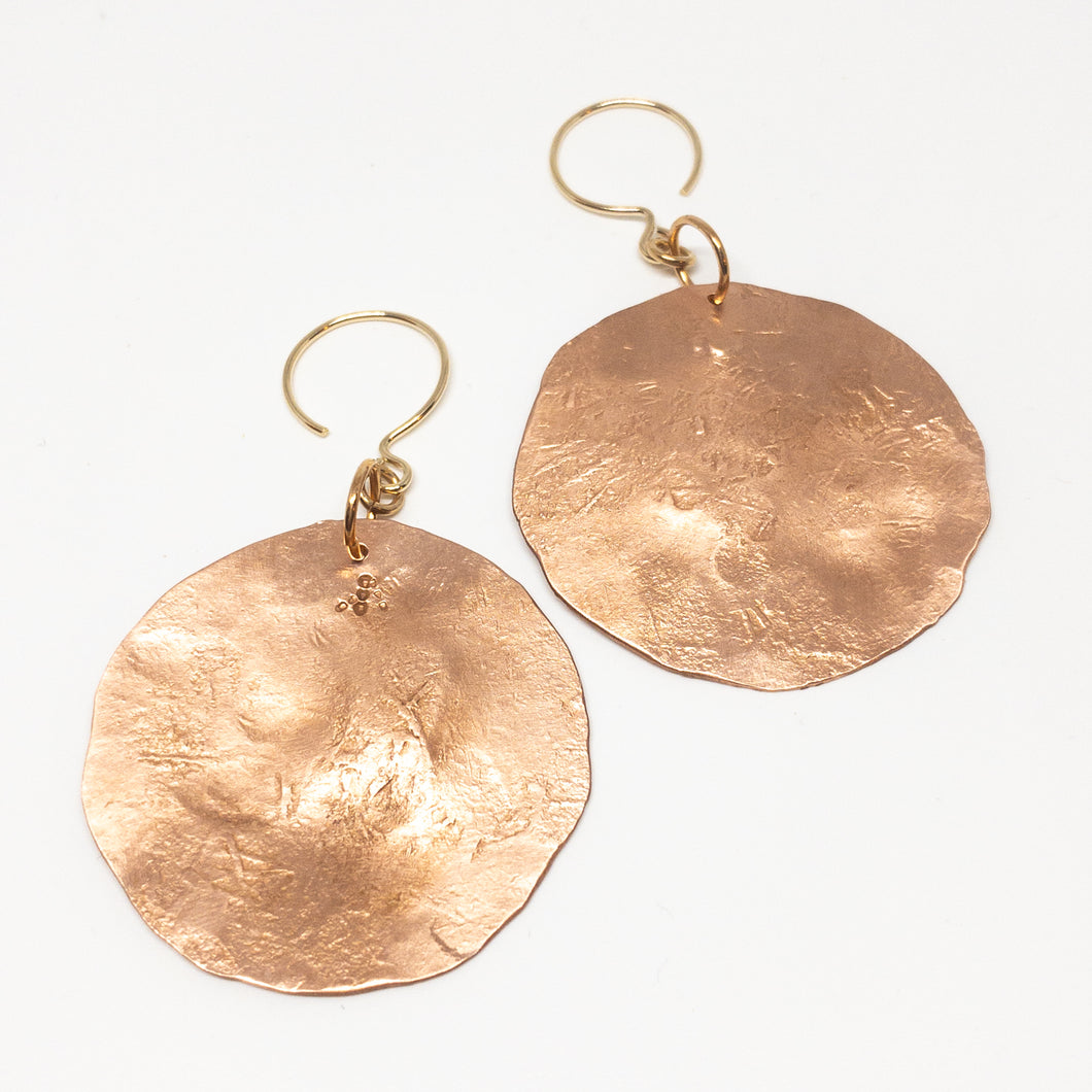 Sabi Disc Earrings - Copper
