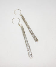 Load image into Gallery viewer, Organic Hammered Drop Earring in Sterling Silver
