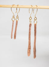Load image into Gallery viewer, Organic Hammered Drop Earrings in Copper
