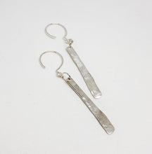 Load image into Gallery viewer, Organic Hammered Drop Earring in Sterling Silver
